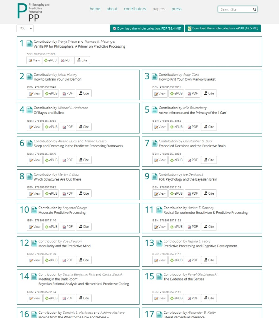Predictive Mind Homepage – Philosophy & Predictive Processing Collection